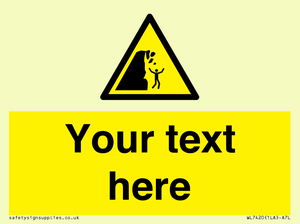 Custom Warning unstable cliff